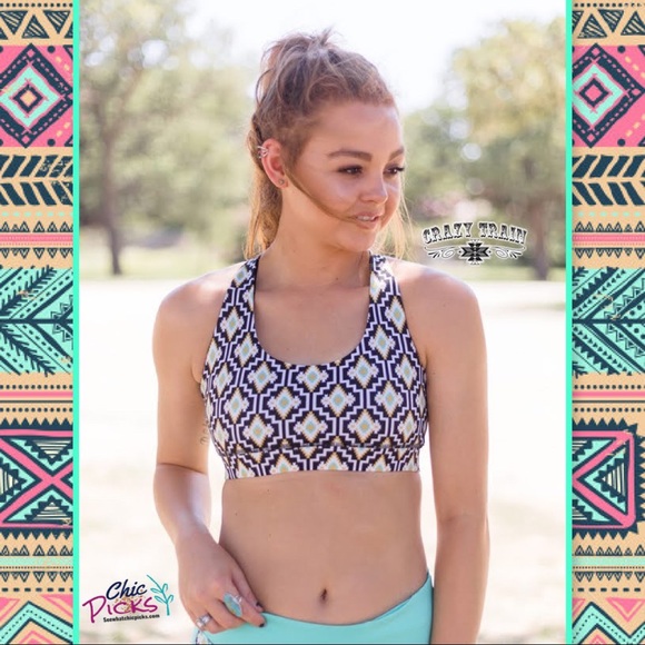 Crazy Train Other - Aztec Yuma Yoga Sports Bra by Crazy Train Clothing